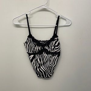 Zebra print crop top (XS)